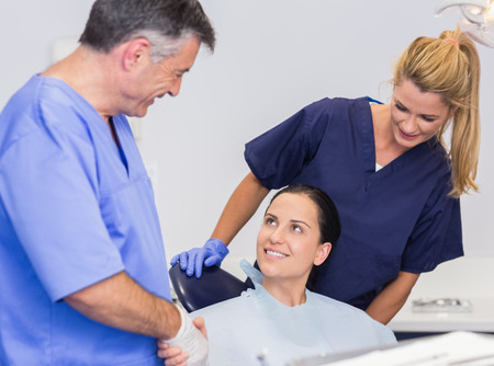 Dentist and patient